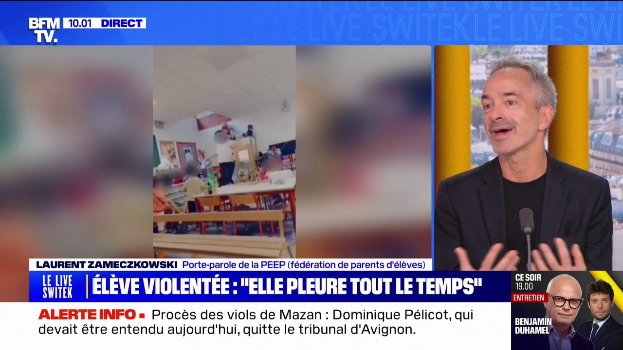 Élève violentée: "On minimise trop souvent les choses", assure Laurent Zameczkowski, porte-parole de la PEEP (fédération des parents d'élèves)