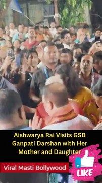 Aishwarya Rai Visits GSB Ganpati Darshan with Her Mother and Daughter Viral Masti Bollywood