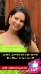 Sunny Leone looks adorable in this Neon Green outfit!