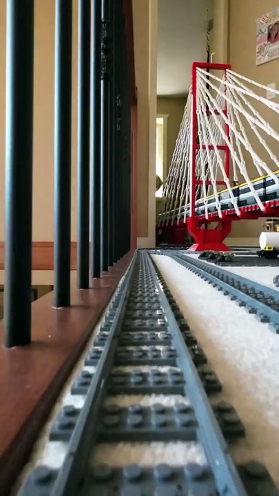 Amazing LEGO Train Bridge Inside House #house #inside #amazing #lego #trains #train #bridge #new #today #viral #trending
