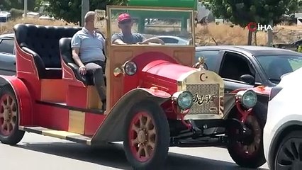 Girişimci marangoz antika aracı elektrikli otomobile çevirdi
