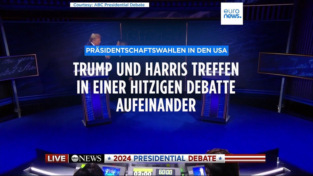 Wahlkampf in den USA: Trump und Harris treffen in einer hitzigen Debatte aufeinander