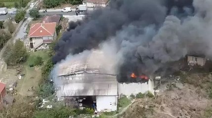 İstanbu Çatalca’da fabrikada yangın
