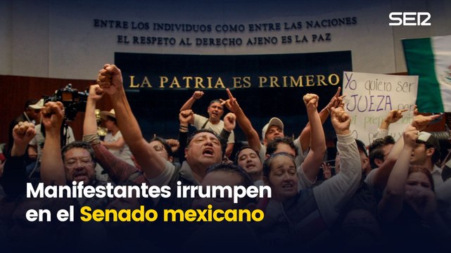 Manifestantes irrumpen en el Senado de México contra la reforma judicial