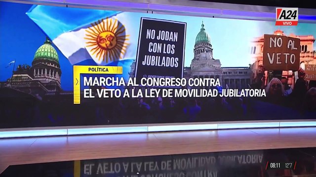 Protesta Masiva en el Congreso Contra el Veto Presidencial a la Reforma Previsional