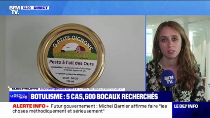 Download Video: Suspicion de botulisme: les autorités sanitaires recherchent les acheteurs des 600 bocaux du pesto à l'ail d'ours