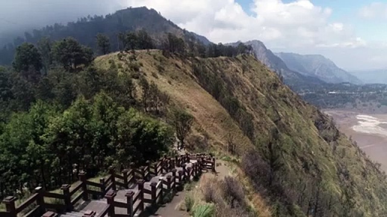 4K Full Drone footage of Mount Bromo Active Volcano Place, Indonesia