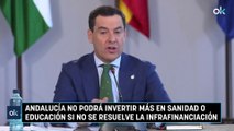 Andalucía no podrá invertir más en Sanidad o Educación si no se resuelve la infrafinanciación
