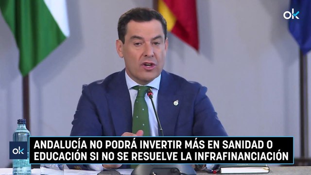 Andalucía no podrá invertir más en Sanidad o Educación si no se resuelve la infrafinanciación