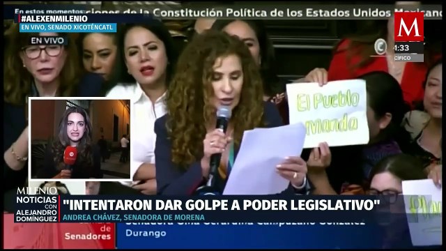 La oposición intento dar golpe al Poder Legislativo: Andrea Chávez