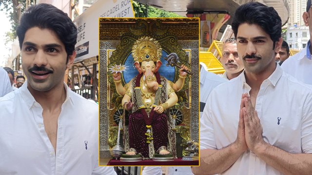 Heeramandi Actor Taha Shah Badussha Arrives At Lalbaugcha Raja To Seek Blessings From Lord Ganesha!