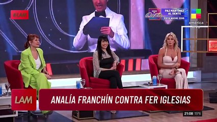 Picante ida y vuelta entre Analía Franchín y Fernanda Iglesias