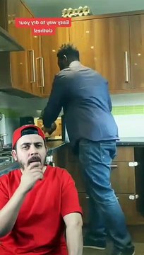 Drying clothes in the microwave