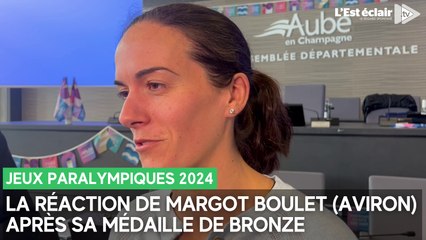 La réaction de Margot Boulet après sa médaille de bronze en aviron aux Jeux paralympiques 2024