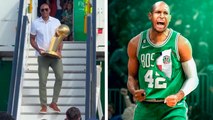 Al Horford llega a su país en el avión de los Celtics con el trofeo de la NBA en mano, siendo el primer dominicano en lograrlo