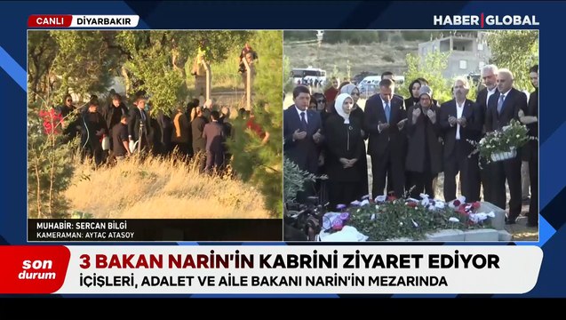 3 Bakan, Narin Güran'ın kabrini ziyaret etti