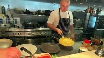 Ponti's Head Chef Robert Huza hard at work in the restaurant's open kitchen