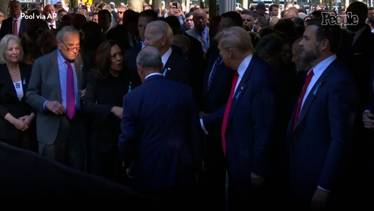 Trump, Biden and Harris Make Rare Joint Appeara...