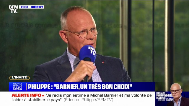 Édouard Philippe affirme qu'il fera le maximum pour aider Michel Barnier