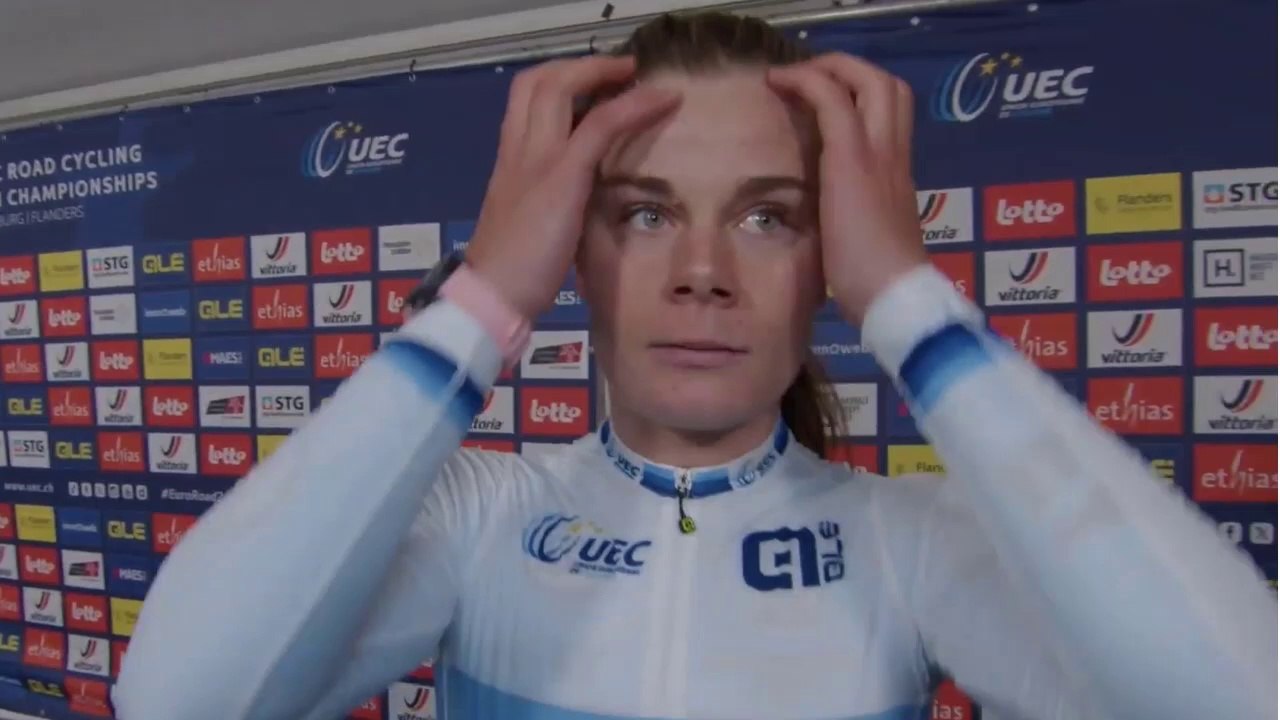 Cycling - UEC Championships Limburg 2024 - Lotte Kopecky : "New jersey... I am really happy"