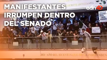 Senadores concluyen sesión en la antigua Casona de Xicoténcatl tras irrupción de manifestantes