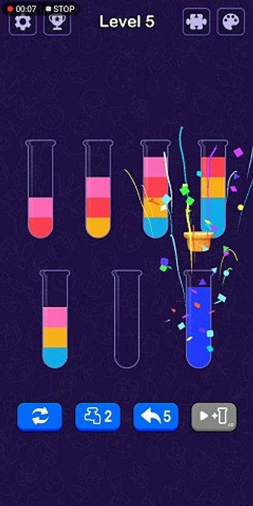 Water Sort - Color Puzzle Game - Think with Water Sort - Puzzle Level 05