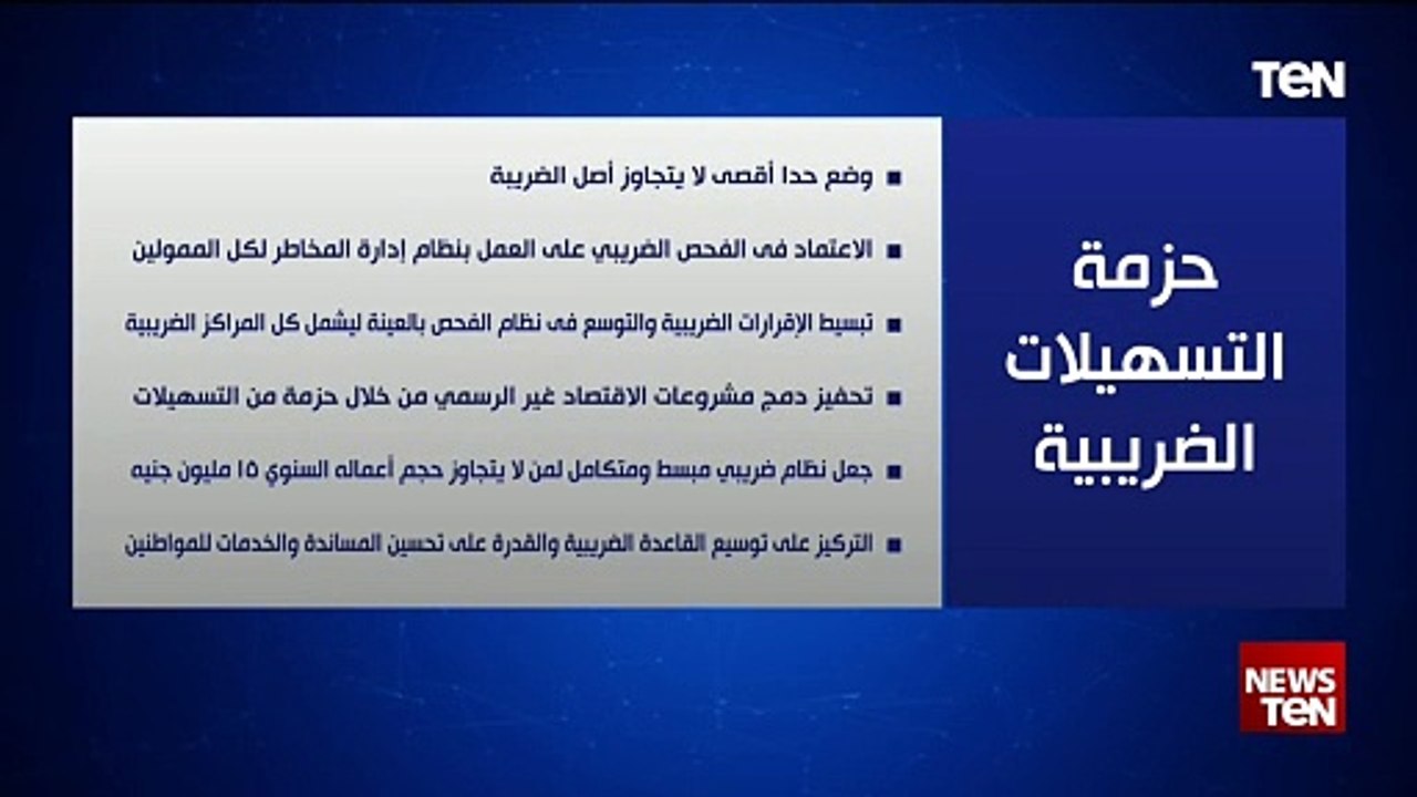 نظام ضريبي مبسط ومتكامل.. كل ما تريد معرفته عن حزمة التسهيلات الضريبية الجديدة