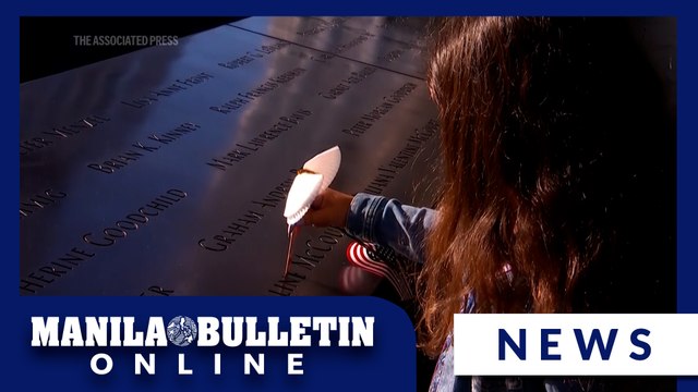 9/11 Victims memorialized in New York plaza where the twin towers once stood