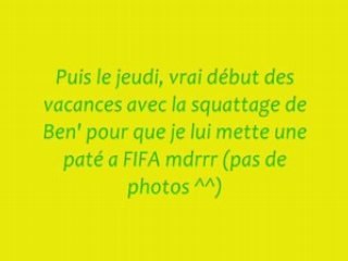 VACANCES premiere partie