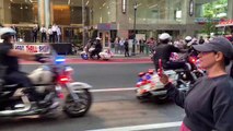 Police motorcycle officers preview Hero Thrill Show in Center City