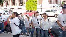 Manifestantes contra reforma judicial piden ser escuchados en el Congreso de Sonora