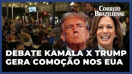 Debate entre Trump e Harris reúne americanos e vira assunto