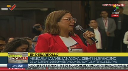 Download Video: Tania Díaz: Es una falta de respeto para Venezuela la decisión de los diputados españoles