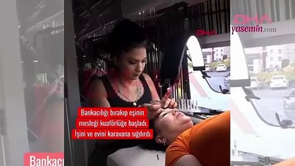 Bankadaki işini bırakıp eşinin mesleğine başladı! Hem evi hem ofisi...