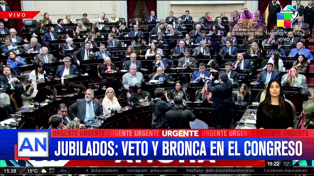  JUBILADOS: Veto y bronca en el CONGRESO tras el tratamiento de la ley