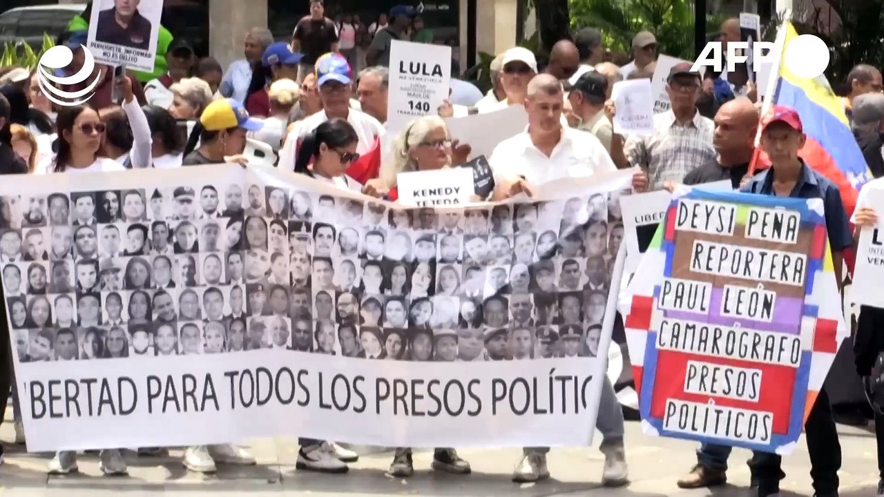 Marcha en Venezuela para pedir a Lula que interceda en liberación de "presos políticos"