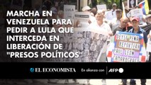 Marcha en Venezuela para pedir a Lula que interceda en liberación de 