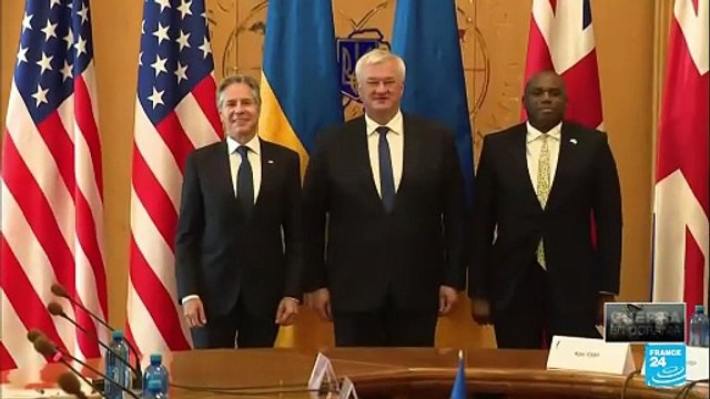 Inusual visita conjunta de los máximos diplomáticos de Estados Unidos y Reino Unido a Kiev