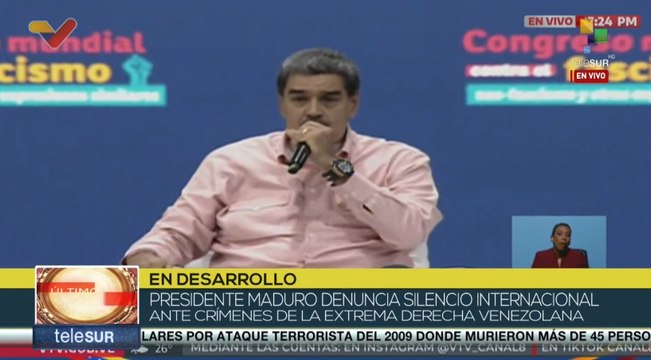 Pdte. Maduro denuncia del silencio internacional ante los actos de violencia de la extrema derecha