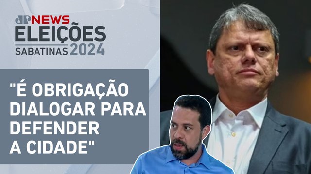 Boulos afirma que pretende ter boa relação com Tarcísio se eleito em SP | SABATINA JP