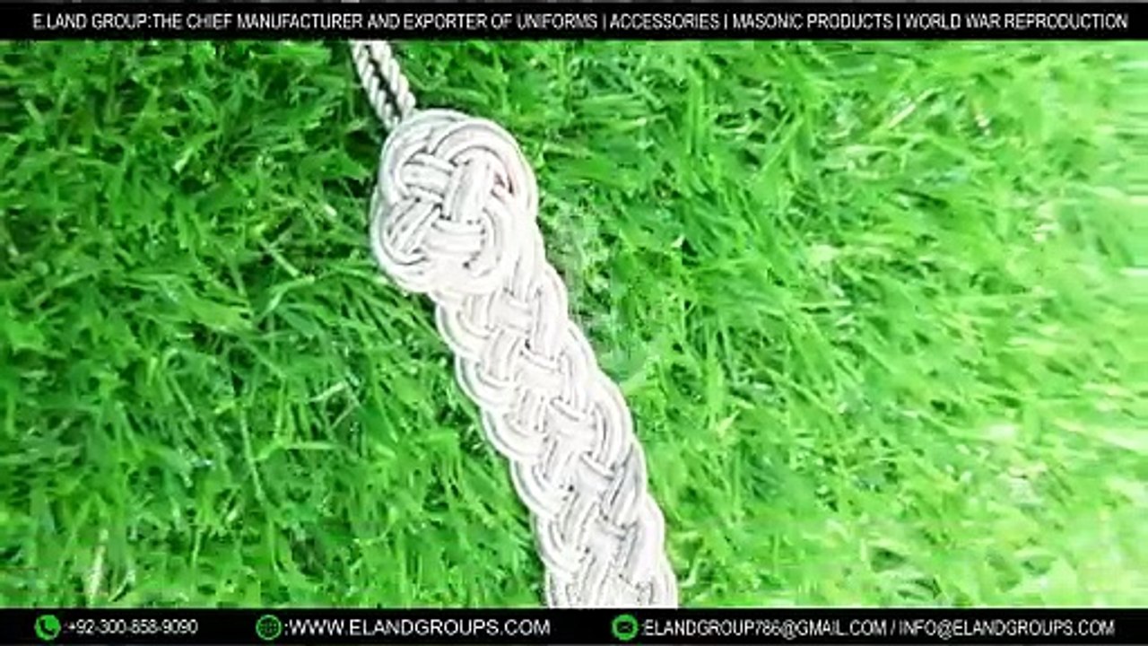 Military Silver Metallic Cap Cord