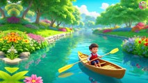 Row Row Row Your Boat _ Nursery Rhymes for Kids _ Crocodile Adventure Song