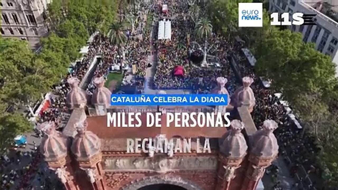 Unas 60.000 personas piden unidad a las fuerzas independentistas catalanas en la Diada