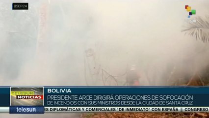 Presidente de Bolivia dirigirá operaciones de sofocación de incendios