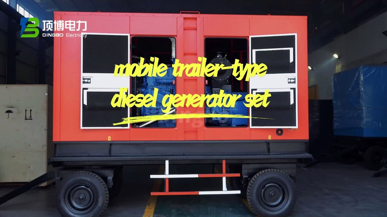Mobile trailer-type diesel generator set