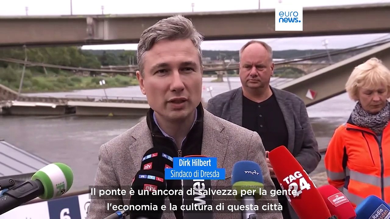 Germania: crolla un ponte ferroviario, disagi a Dresda