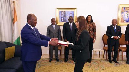 05 nouveaux ambassadeurs accrédités en Côte d’Ivoire présentent leurs lettres de créance au Chef de l’Etat