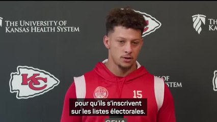 Chiefs - Mahomes ne soutiendra personne à la présidence américaine