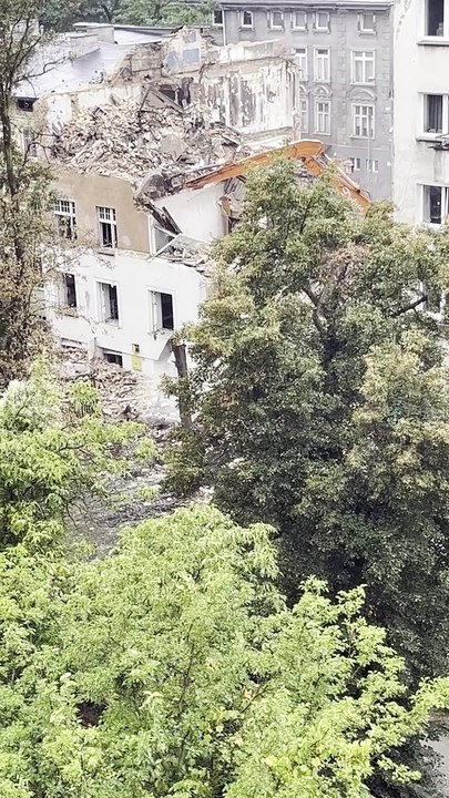 Rozbiórka kamienicy w Poznaniu