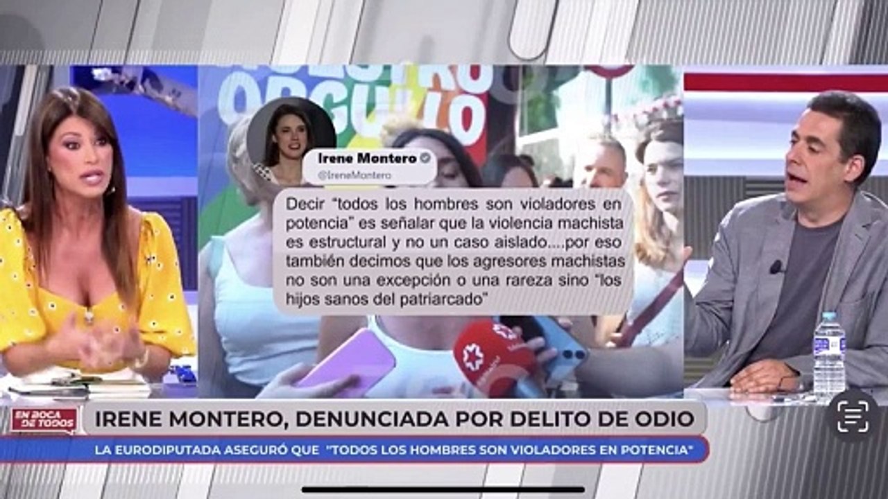 Antonio Naranjo desarbola en Cuatro a todas las palmeras de Irene Montero que respaldan su burrada contra los hombres